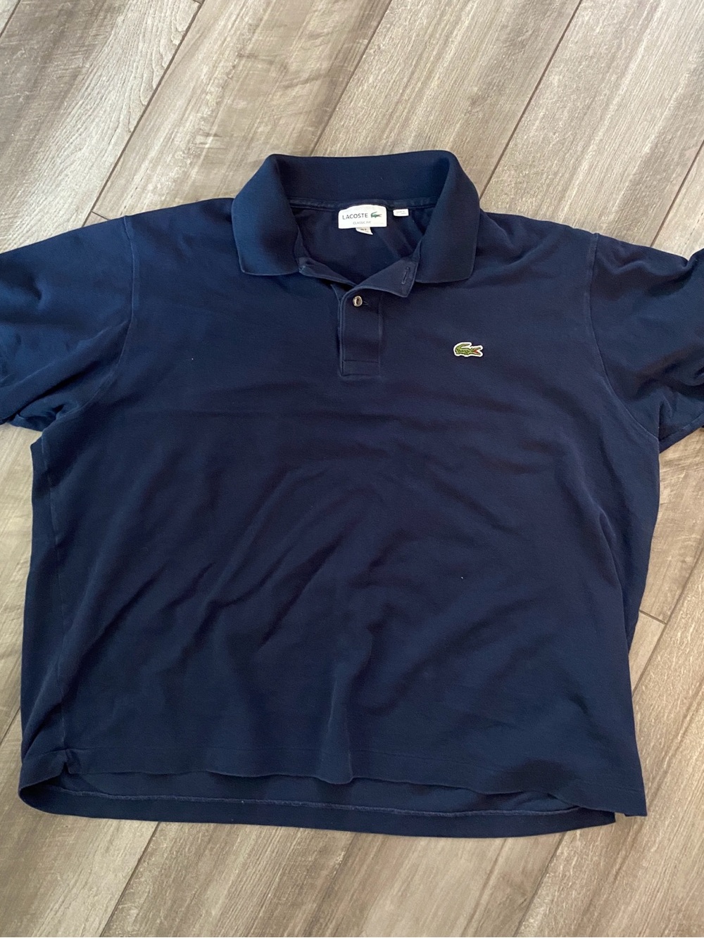 Lacoste Men's XXL Regular Navy Classic Fit Cotton Polo Short Sleeve FR 7